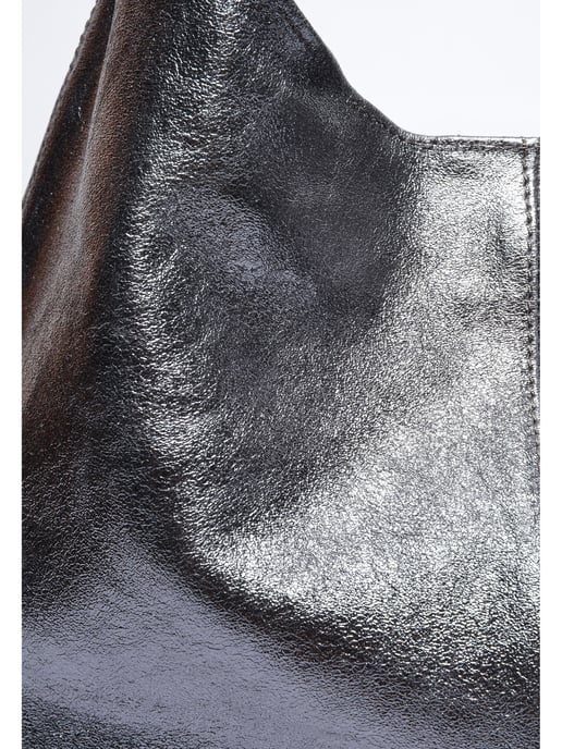 Luisa Vannini Grijs Rundleer Tas - Image 3