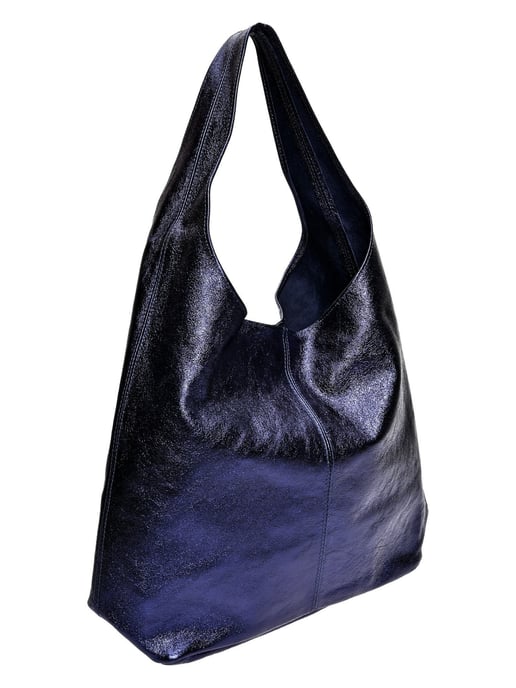Luisa Vannini Blauw Rundleer Tas - Image 2