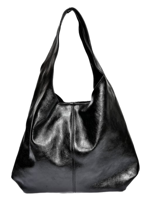 Luisa Vannini Zwart Rundleer Tas - Image 1