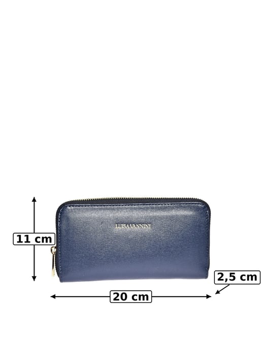 Luisa Vannini Blauw Rundleer Tas - Image 6