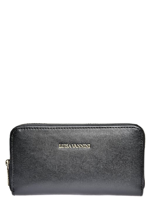 Luisa Vannini Zwart Rundleer Tas - Image 1