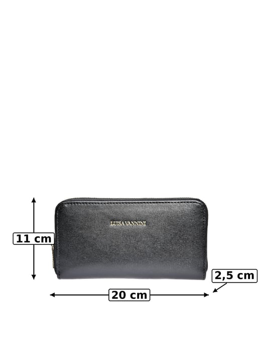 Luisa Vannini Zwart Rundleer Tas - Image 6