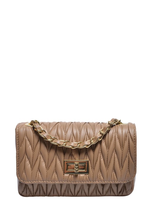 Luisa Vannini Beige Rundleer Tas - Image 1