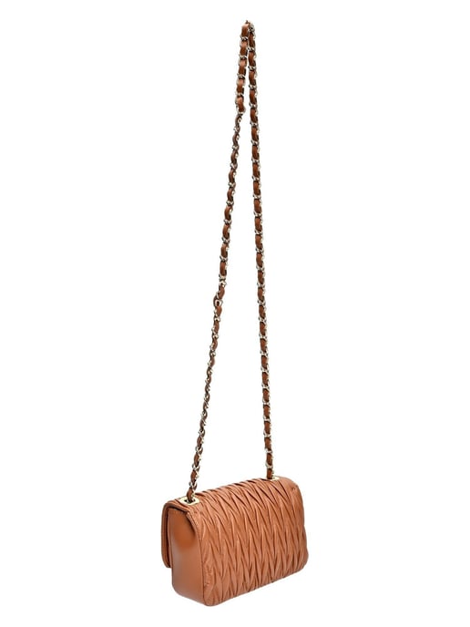 Luisa Vannini Brown Rundleer Tas - Image 2