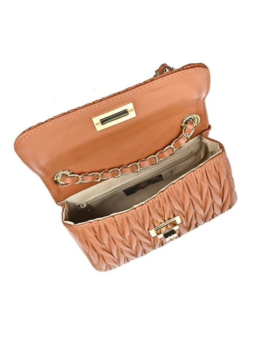 Luisa Vannini Brown Rundleer Tas - Image 4
