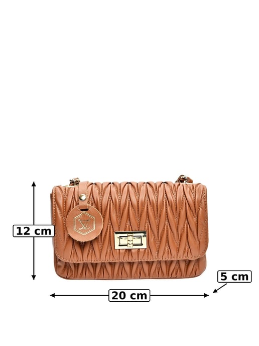 Luisa Vannini Brown Rundleer Tas - Image 6