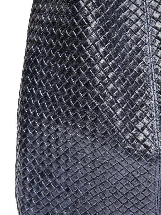 Luisa Vannini Blauw Rundleer Tas - Image 3