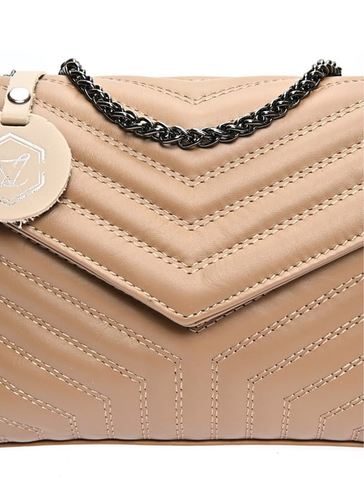 Luisa Vannini Beige Rundleer Tas - Image 3