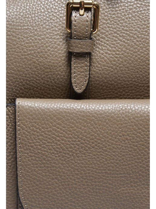 Luisa Vannini Beige Rundleer Tas - Image 3