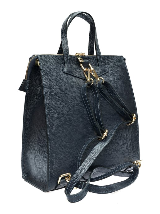 Luisa Vannini Blauw Rundleer Tas - Image 2
