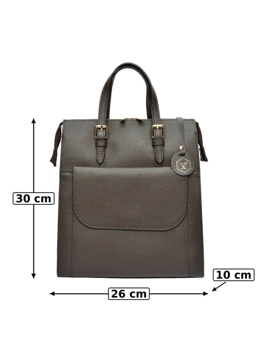 Luisa Vannini Bordeauxrood Rundleer Tas - Image 6