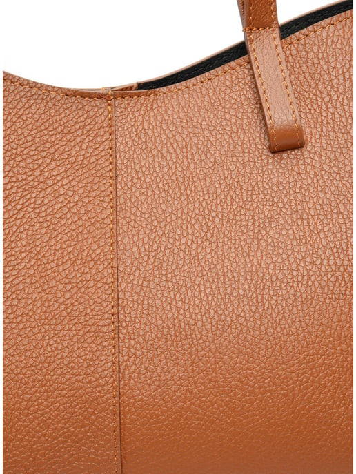 Luisa Vannini Brown Rundleer Tas - Image 3