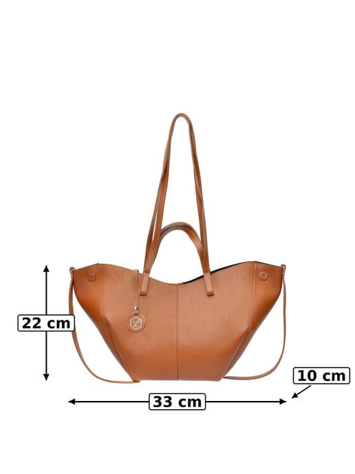 Luisa Vannini Brown Rundleer Tas - Image 6