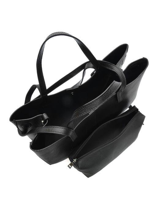 Luisa Vannini Zwart Rundleer Tas - Image 4