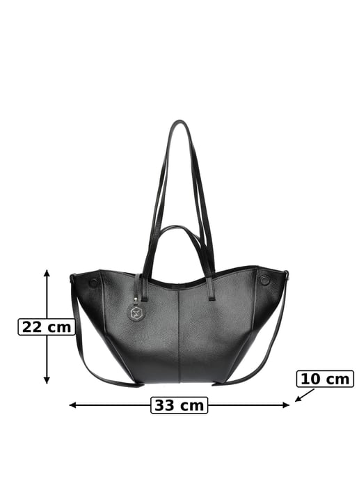 Luisa Vannini Zwart Rundleer Tas - Image 6