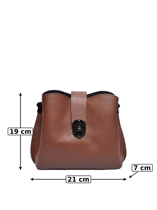 Luisa Vannini Bordeauxrood Rundleer Tas - Image 5