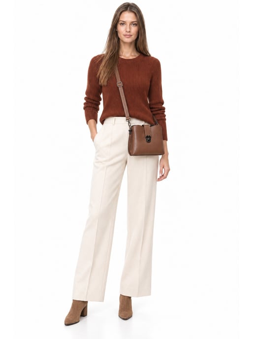 Luisa Vannini Bordeauxrood Rundleer Tas - Image 6