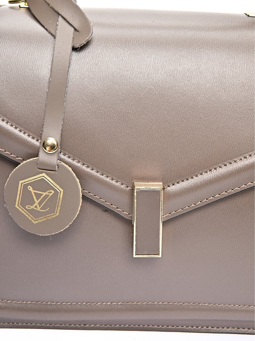 Luisa Vannini Beige Rundleer Tas - Image 3