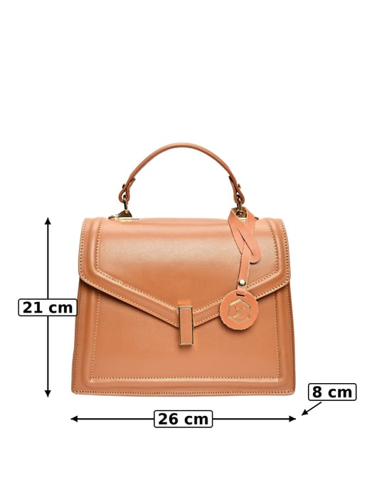 Luisa Vannini Brown Rundleer Tas - Image 6