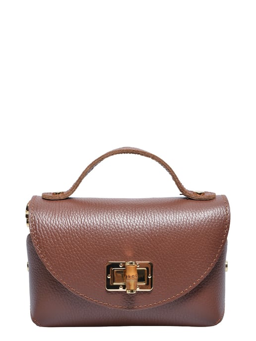 Anna Luchini Bordeauxrood Rundleer Tas - Image 1