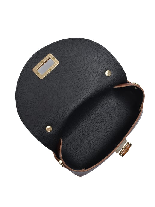 Anna Luchini Bordeauxrood Rundleer Tas - Image 4