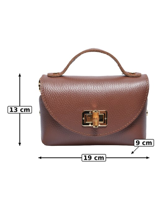 Anna Luchini Bordeauxrood Rundleer Tas - Image 5