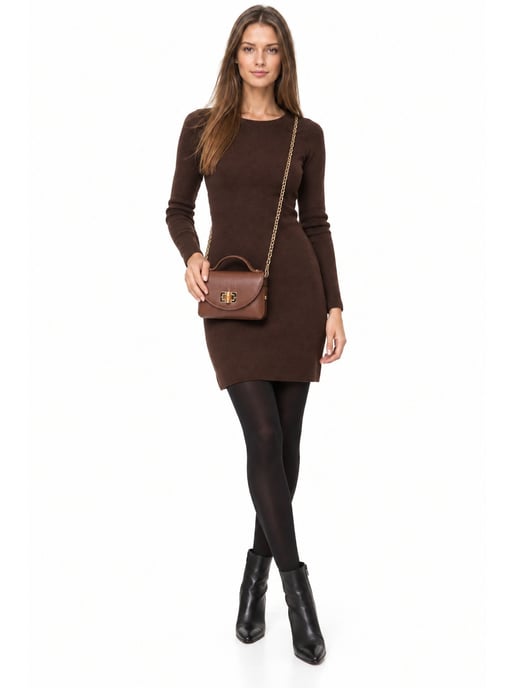 Anna Luchini Bordeauxrood Rundleer Tas - Image 6