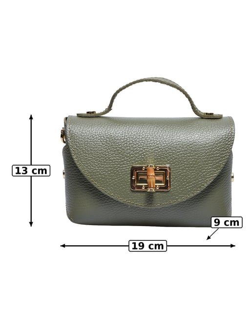Anna Luchini Groen Rundleer Tas - Image 3