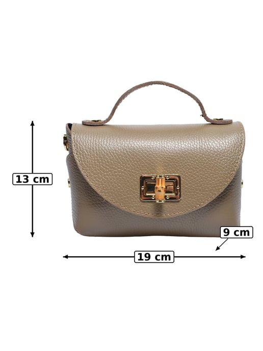 Anna Luchini Beige Rundleer Tas - Image 5