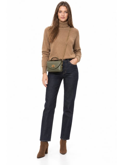 Anna Luchini Groen Rundleer Tas - Image 4