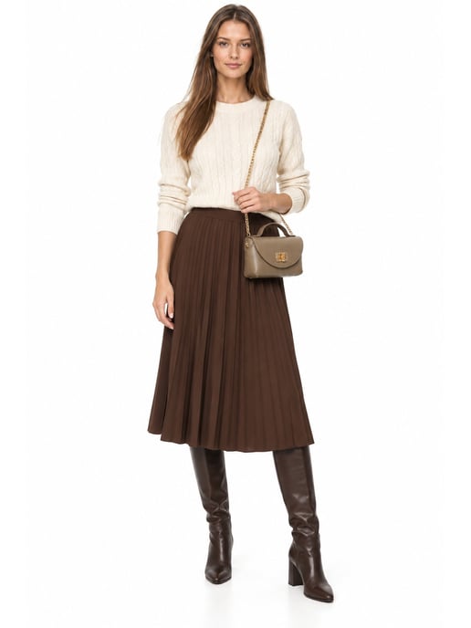 Anna Luchini Beige Rundleer Tas - Image 6