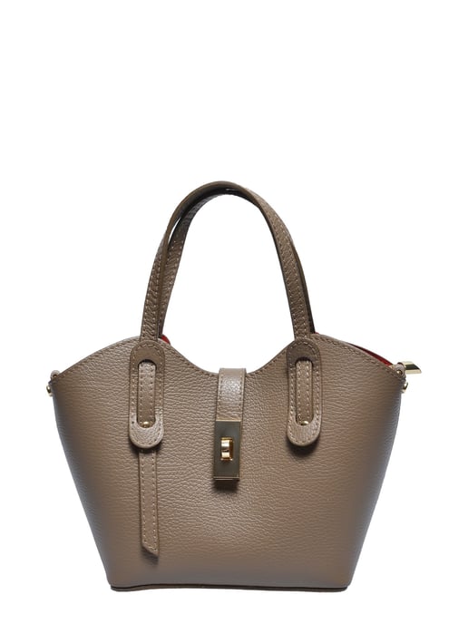 Anna Luchini Beige Rundleer Tas - Image 1