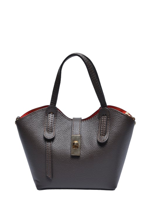 Anna Luchini Bordeauxrood Rundleer Tas - Image 1