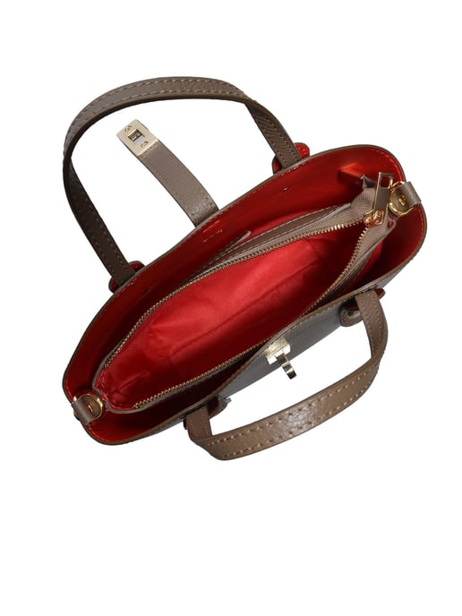 Anna Luchini Beige Rundleer Tas - Image 4