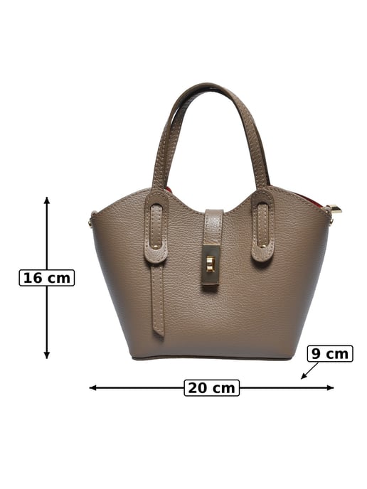 Anna Luchini Beige Rundleer Tas - Image 5