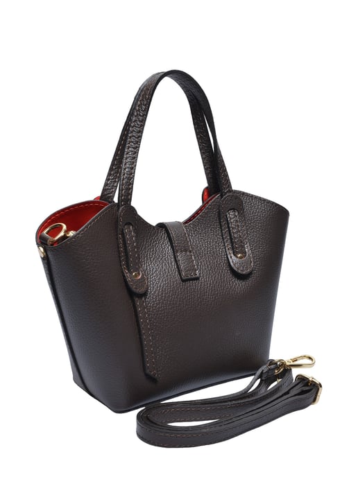 Anna Luchini Bordeauxrood Rundleer Tas - Image 2