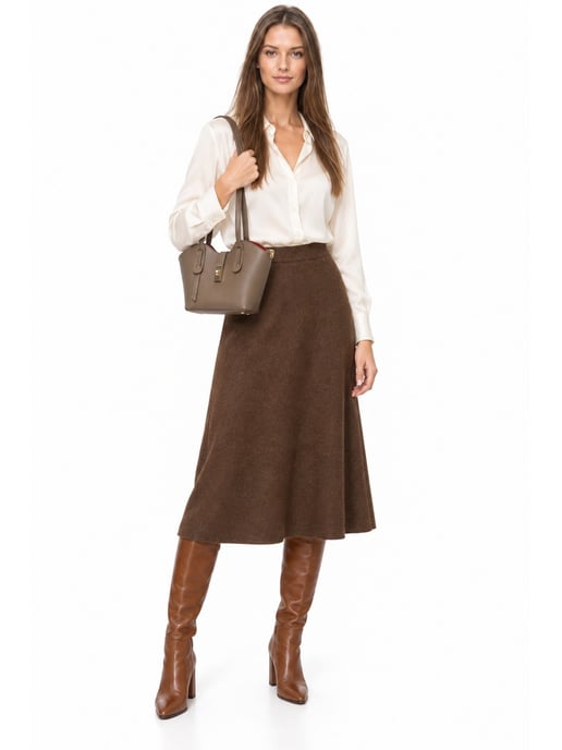 Anna Luchini Beige Rundleer Tas - Image 6