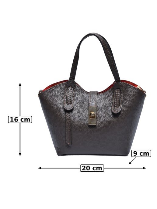 Anna Luchini Bordeauxrood Rundleer Tas - Image 3