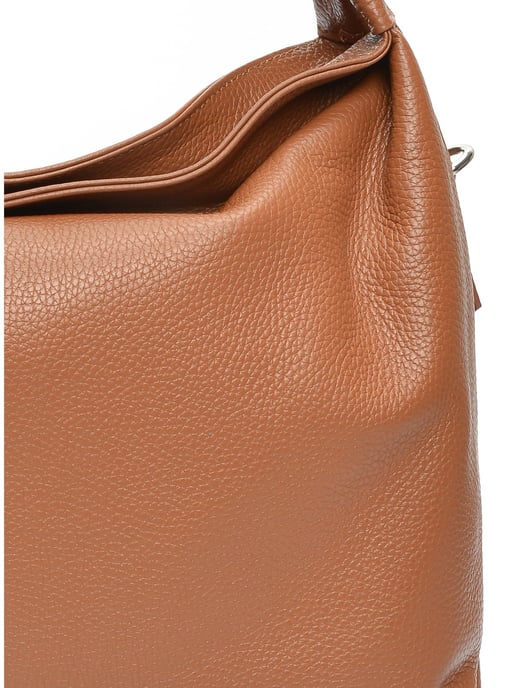 Luisa Vannini Brown Rundleer Tas - Image 3