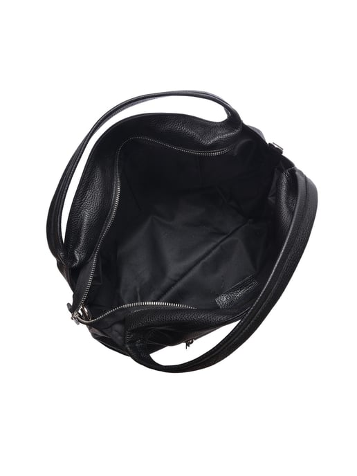 Luisa Vannini Zwart Rundleer Tas - Image 4