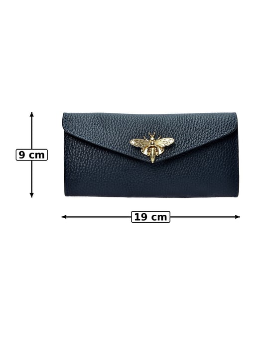 Anna Luchini Blauw Rundleer Tas - Image 6