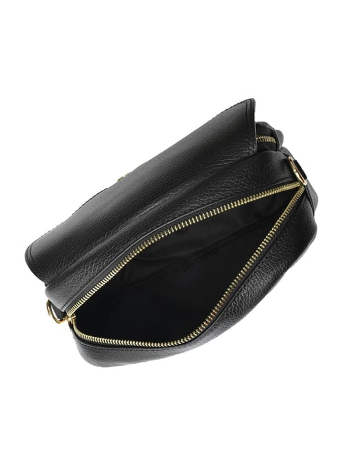 Luisa Vannini Zwart Rundleer Tas - Image 4