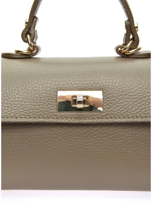 Luisa Vannini Beige Rundleer Tas - Image 3