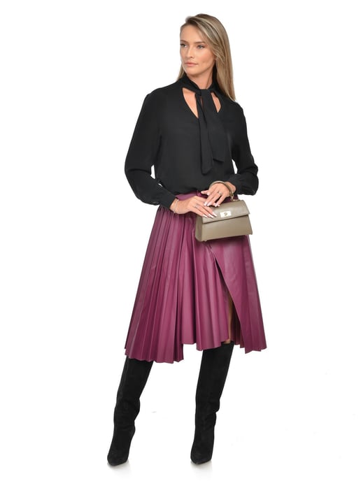 Luisa Vannini Beige Rundleer Tas - Image 5