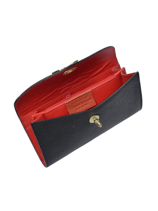 Anna Luchini Zwart Rundleer Tas - Image 4