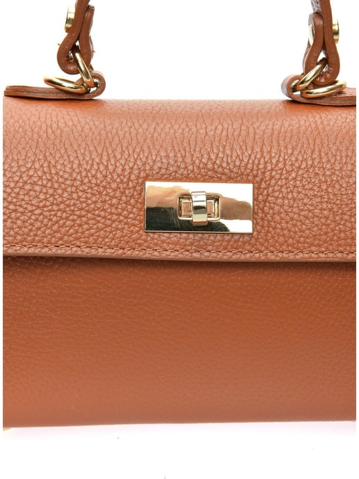 Luisa Vannini Brown Rundleer Tas - Image 3