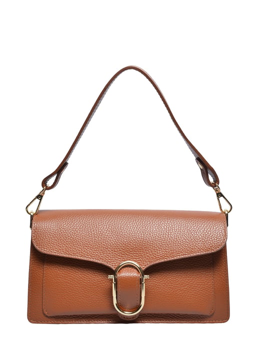 Anna Luchini Brown Rundleer Tas - Image 1