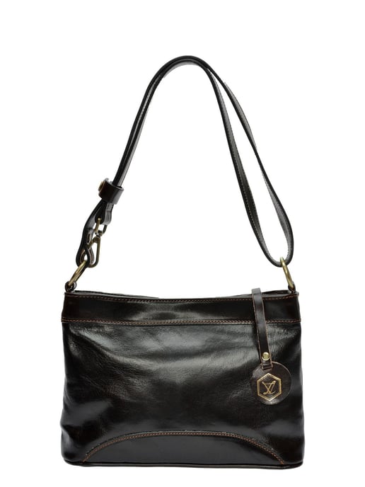 Luisa Vannini Bordeauxrood Rundleer Tas - Image 1