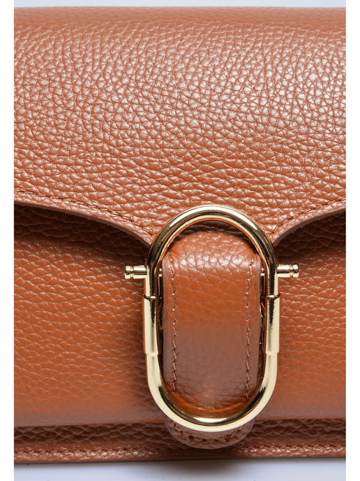 Anna Luchini Brown Rundleer Tas - Image 3