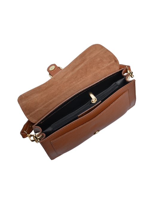 Anna Luchini Brown Rundleer Tas - Image 4